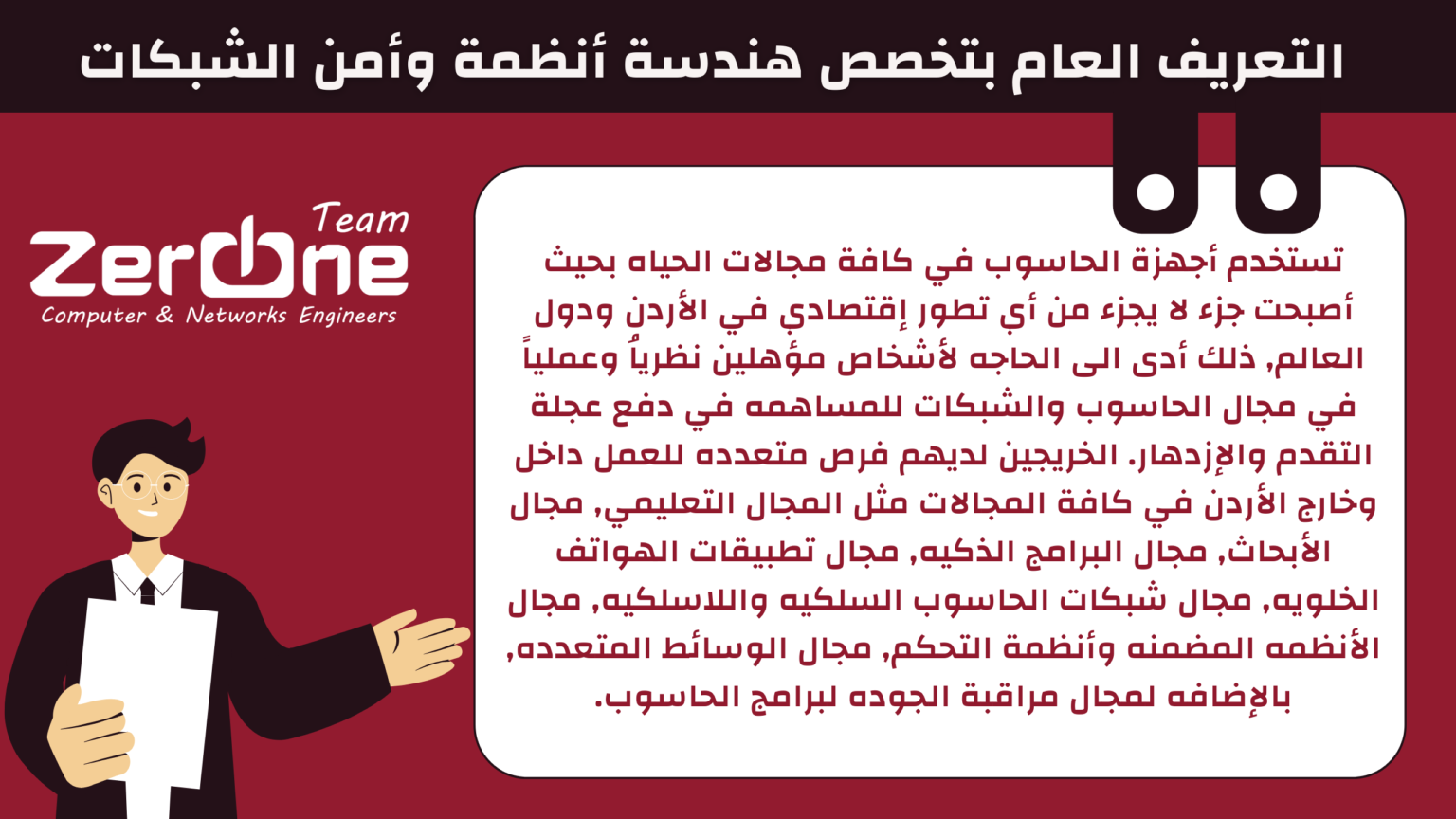 الخطة الشجرية لهندسة أنظمة وأمن الشبكات – ZerOne Team
